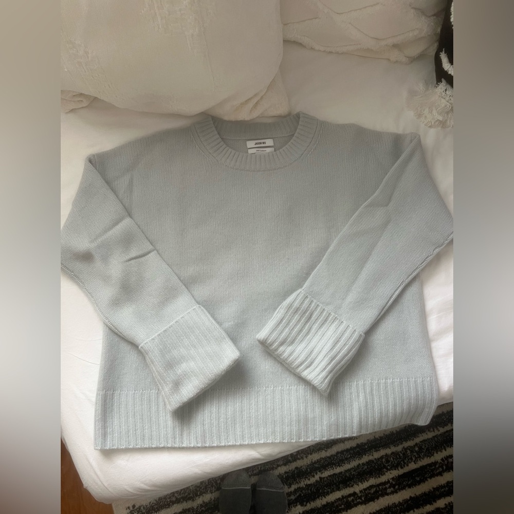 Jason Wu Women's Light Blue Cashmere Crew Neck Sweater